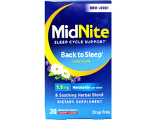 Cargar imagen en el visor de la galería, MidNite® Drug-Free Sleep Aid Cherry Chewable Tablets 30ct.
