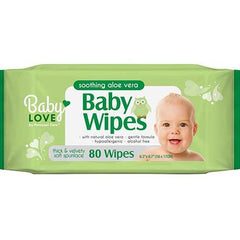 Baby Love® Baby Wipes Soothing Aloe Vera 72ct