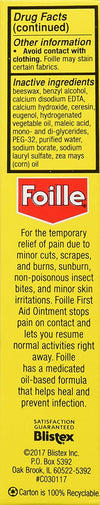 Foille Medicated First Aid Ointment 1oz.