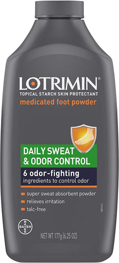 Lotrimin® Daily Sweat & Odor Control Medicated Foot Powder 6.25oz.