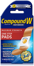 Cargar imagen en el visor de la galería, Compound W® Wart Remover Maximum Strength One Step Pads 14ct.