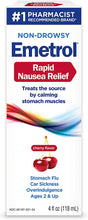 Cargar imagen en el visor de la galería, Emetrol® For Nausea & Upset Stomach Cherry Liquid 4fl. oz.