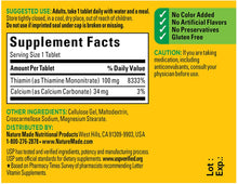 Load image into Gallery viewer, Nature Made® Vitamin B1 Tablets 100ct.
