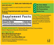 Load image into Gallery viewer, Nature Made® Potassium Gluconate 550mg Tablets 100ct.