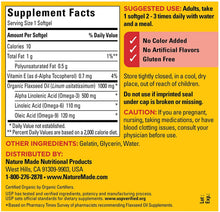 Load image into Gallery viewer, Nature Made® Flaxseed Oil Omega-3 1000 mg/500 mg Softgels 100ct.