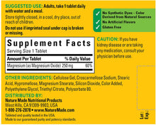 Load image into Gallery viewer, Nature Made® Magnesium 250mg Tablets 100ct.