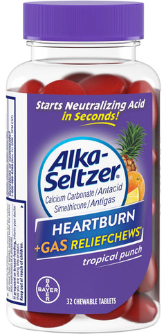 Alka-Seltzer Heartburn + Gas Relief Chews Tropical Punch