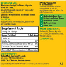 Load image into Gallery viewer, Nature Made® Calcium 600mg Softgels 100ct.