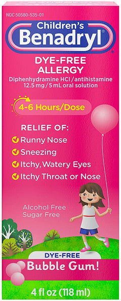 Children’s BENADRYL® Dye-Free Allergy Liquid 4fl. oz.