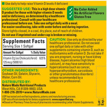 Load image into Gallery viewer, Nature Made® Extra Strength Vitamin D3 5000IU Softgels 90ct.
