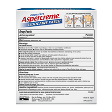 Cargar imagen en el visor de la galería, Aspercreme Pain Relieving Patch with Lidocaine 5ct.