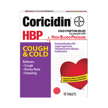 Load image into Gallery viewer, Coricidin® HBP Cough & Cold Relief Tablets