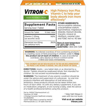 Load image into Gallery viewer, Vitron-C Iron Plus Vitamin C Tablets