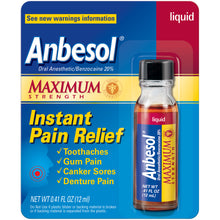 Cargar imagen en el visor de la galería, Anbesol  Maximum Strength Oral Anesthetic Liquid 0.41fl. oz.