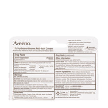 Load image into Gallery viewer, Aveeno 1% Hydrocortisone Anti-Itch Cream 1oz