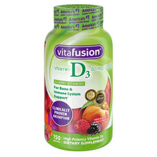 Load image into Gallery viewer, Vitafusion 50 mcg Vitamin D3 Gummies