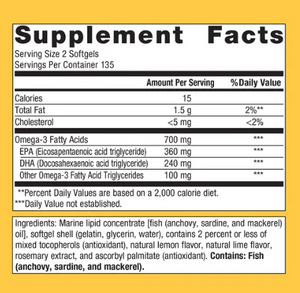 Metagenics® OmegaGenics® EPA-DHA 300 mg Algae Capsules 270ct