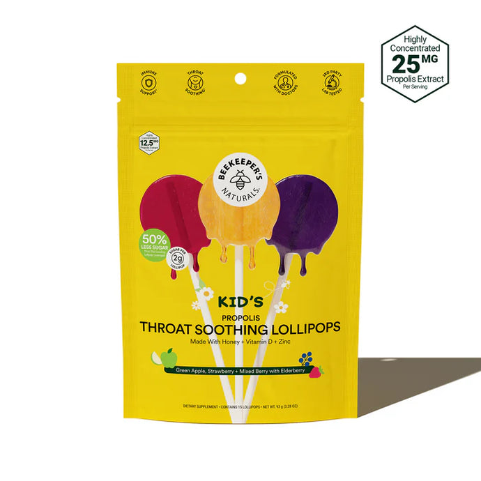 Beekeeper's Naturals Kids Throat Soothing Lollipops