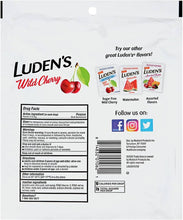 Cargar imagen en el visor de la galería, Luden&#39;s® Wild Cherry Throat Drops 30ct