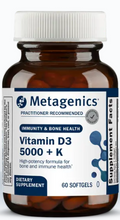 Load image into Gallery viewer, Vitamin D3 5000 + K Soft gels 60ct.