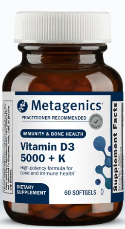 Vitamin D3 5000 + K Soft gels 60ct.