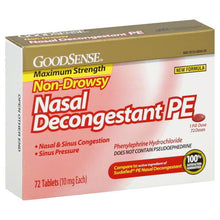 Cargar imagen en el visor de la galería, GoodSense® Nasal Decongestant PE Tablets 18ct.