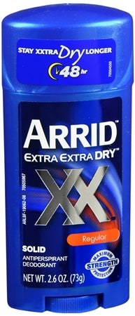 ARRID Extra Extra Dry Regular Solid Deodorant 2.6oz.