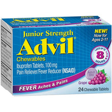 Cargar imagen en el visor de la galería, Junior Strength Advil® Grape Chewable Tablets 24ct.