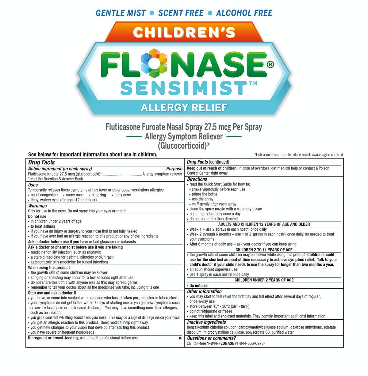 Children s Flonase Sensimist Allergy Relief Spray 60ct. Sona Shop