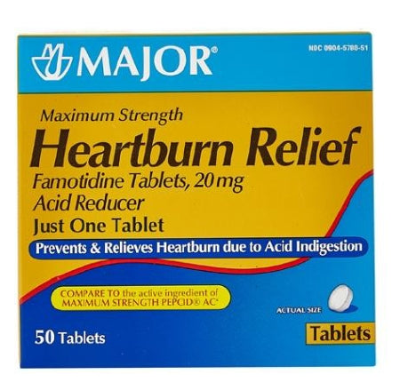 Major® Maximum Strength Heartburn Relief Famotidine 20mg Tablets 50ct