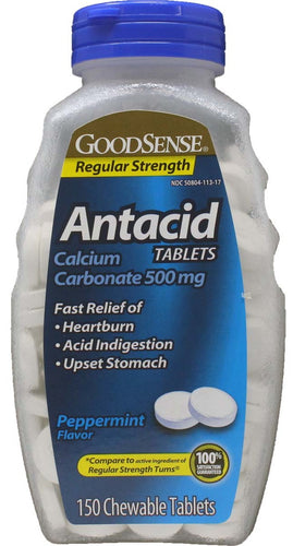 GoodSense® Peppermint Antacid Chewable Tablets 150ct.