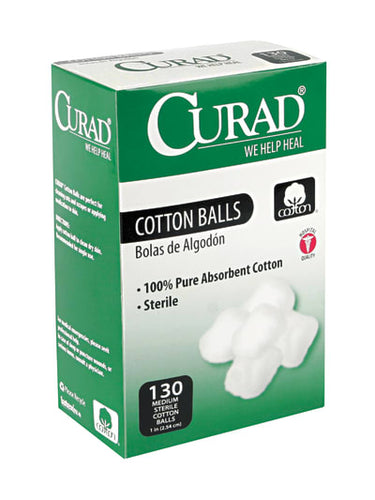 Curad® Sterile Cotton Balls, 130 Count
