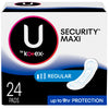 U by Kotex® Security® Unscented Maxi Pads Regular Absorbency 24ct