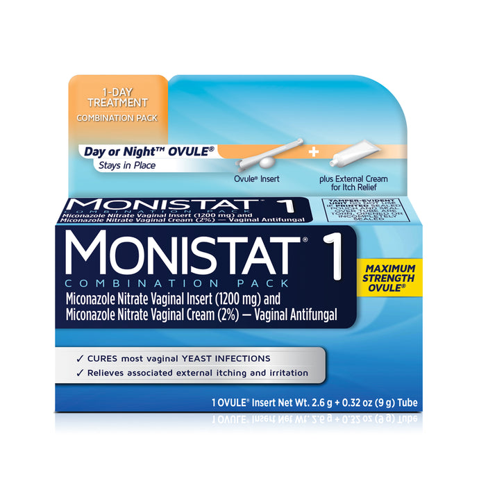 MONISTAT® 1-Dose Yeast Infection Treatment, 1 Ovule Insert & External Itch Cream