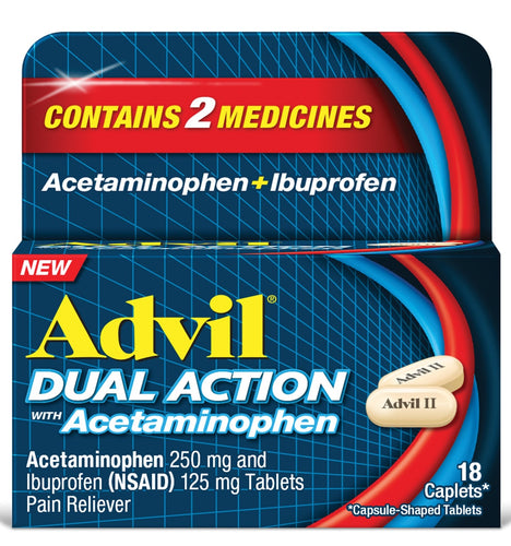 Advil Dual Action with Acetaminophen Caplets