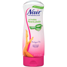 Cargar imagen en el visor de la galería, Nair™ Hair Remover Lotion with Soothing Aloe &amp; Lanolin 9oz.