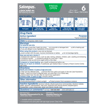 Load image into Gallery viewer, Salonpas® 4% Lidocaine Gel Patch 6ct.