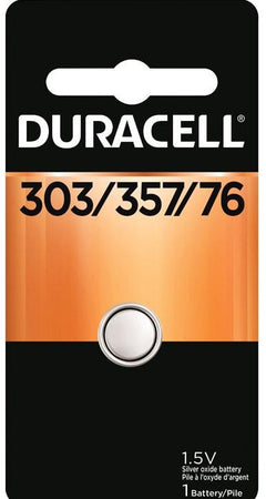 Duracell® 303/357/76 Silver Oxide Button Battery