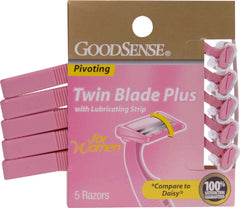 GoodSense® Twin Blade Plus with Lubricating Strip Disposable Razors 5ct.