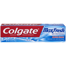 Load image into Gallery viewer, Colgate® Max Fresh® With Breath Strips Cool Mint Toothpaste 6oz.