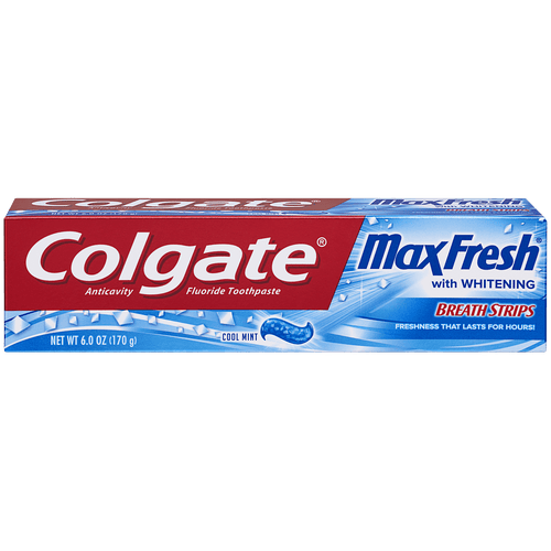 Colgate® Max Fresh® With Breath Strips Cool Mint Toothpaste 6oz.