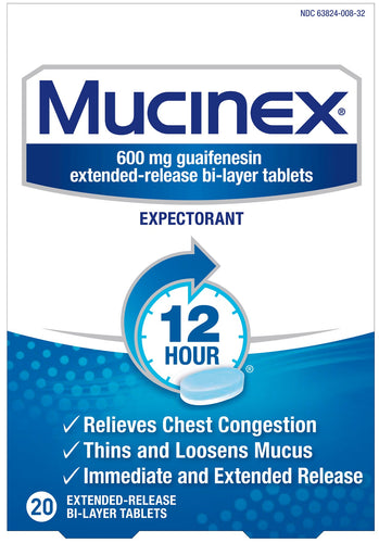 Mucinex® 600mg Guaifenesin Mucus and Chest Congestion Expectorant