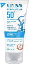 Cargar imagen en el visor de la galería, Blue Lizard® SPF 50 Sunscreen Lotion for Sensitive Skin 3fl. oz.