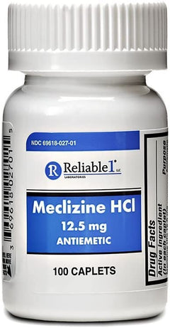 Reliable T® Meclizine HCI 12.5mg Antiemetic Caplets 100ct.