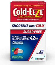 Cargar imagen en el visor de la galería, Cold-EEZE® Cold &amp; Flu Original Natural Cherry Zinc Lozenges 25ct.