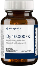 Cargar imagen en el visor de la galería, Metagenics® D3 10,000+K Softgels 60ct.