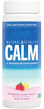 Cargar imagen en el visor de la galería, Natural Vitality® CALM Magnesium Supplement Raspberry-Lemon Powder 8oz.
