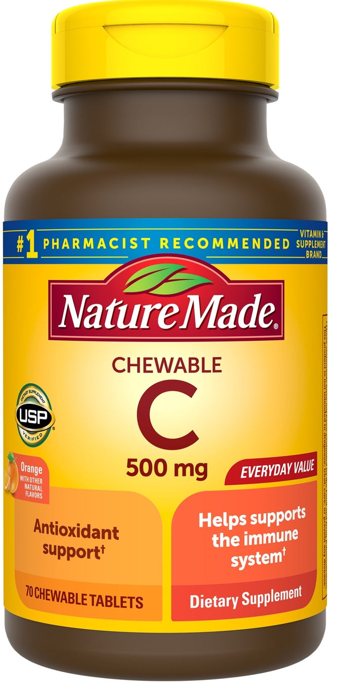 Nature Made® Vitamin C 500mg Chewable Tablets 60ct.