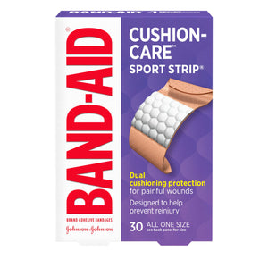 BAND-AID® Cushion-Care Sport Strip 30ct