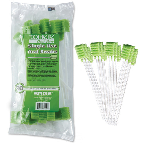 Toothette® Plus Untreated  Swabs 20ct